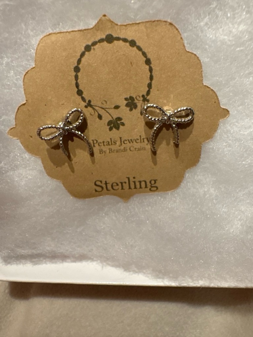 Sterling Bow Stud Earrings - Silver